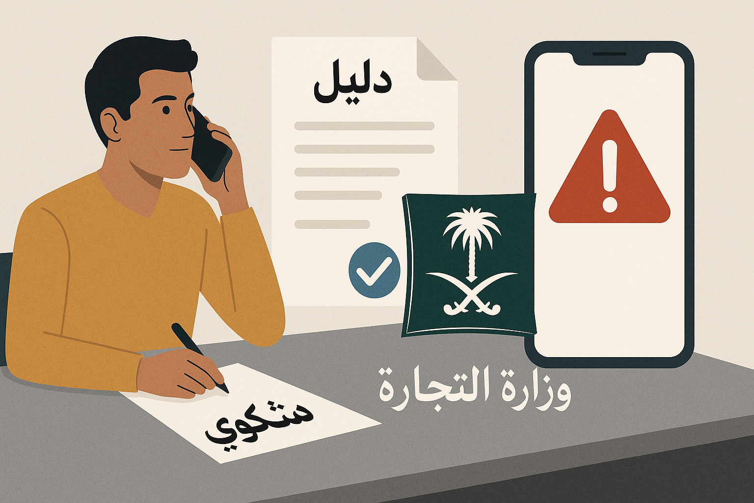 تقديم شكوى غش تجاري إلى وزارة التجارة عبر بلاغ تجاري مع دليل الإثبات