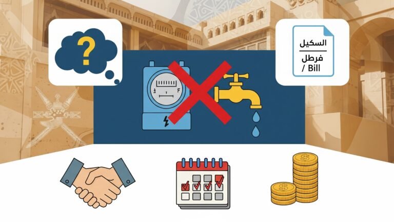 الاعتراض على فاتورة كهرباء أو ماء وطلب تقسيط لدى الشركة المزودة عُمان