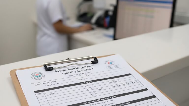 معروض طلب علاج داخلي في المستشفى الحكومي