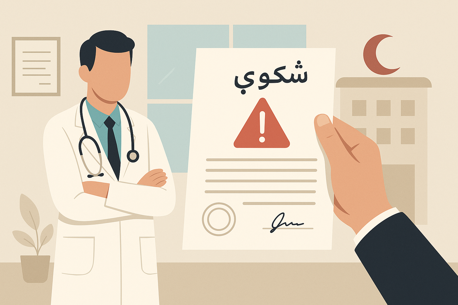شكوى طبية ضد منشأة صحية لدى الهيئة الوطنية لتنظيم المهن والإجراءات