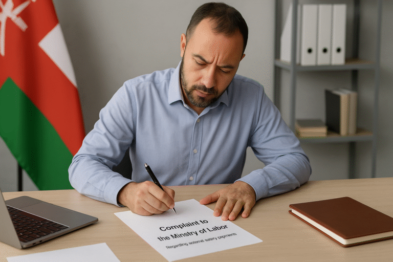 شكوى عمالية إلى وزارة العمل بخصوص تأخر الرواتب ونموذج المطالبة عُمان